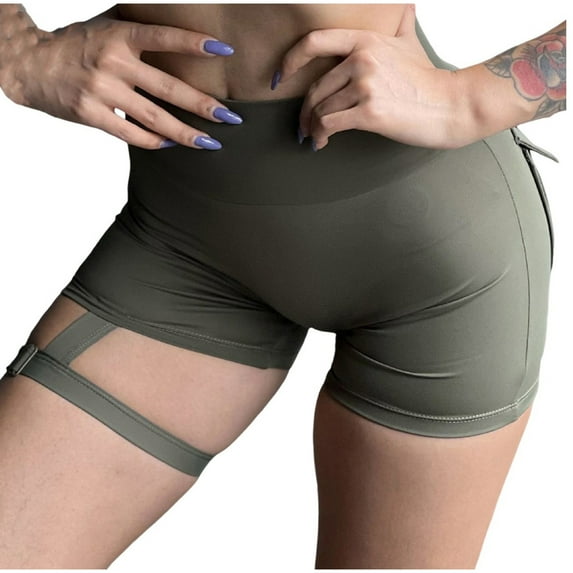 cfhntfmh Athletic Shorts for Women Summer Fashion Seamless Fitness Cargo Shorts Outdoor Yoga Gym Activewear with Pockets