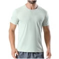 thumbnail image 1 of cfhntfmh Athletic T-Shirts for Men Casual Summer Short Sleeve Quick-Dry Tops Soft Stretch Workout Running Gym Shirts, 1 of 7