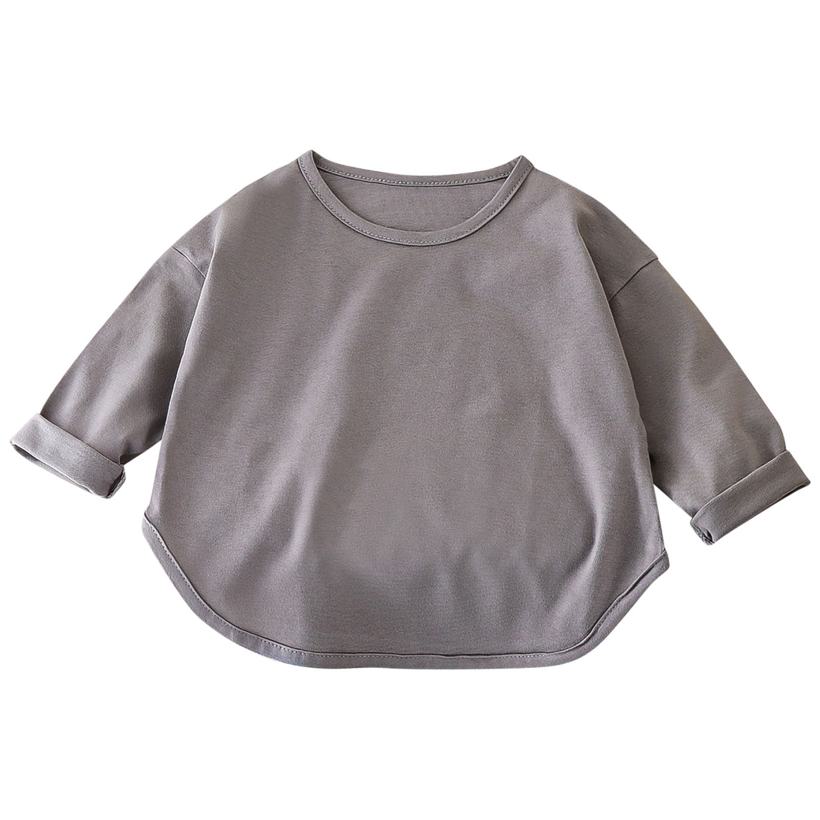 T-shirt Bébé Et Enfant Unisexe – Manches Courtes En Coton Doux – Couleur Unie – Confortable Et Respirant Pour L’été - 12