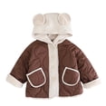 thumbnail image 1 of cfhntfmh Baby Girls Boys Winter Coat Long Sleeve Buttons down Jacket Windproof er Hooded Outwear for 3-8 Years, 1 of 3