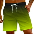 thumbnail image 1 of cfhntfmh Beach Shorts for Men Summer Plus Size Drawstring Elastic Waist Vacation Shorts Fashion Gradient Color 7 Short Pants Fashion, 1 of 7
