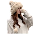 thumbnail image 1 of cfhntfmh Beanie Hats for Women Fuzzy Knit Cuffed Beanie Crochet Thermal Cap Winter Soft Fleece Lined Thicked Hats, 1 of 4