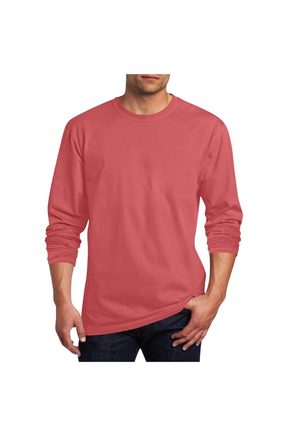Big and Tall Shirts for Men Crew Neck Cotton Long Sleeve Tee Tops Casual Loose Tops Oversized Basic T Shirts