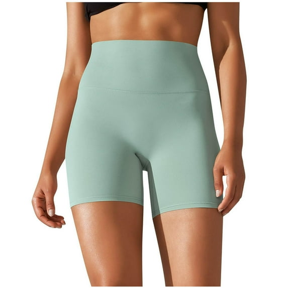 cfhntfmh Biker Shorts for Women Seamless High Elastic Waist Athletic Shorts Fitness Workout Stretch Yoga Shorts