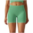 thumbnail image 1 of cfhntfmh Biker Shorts for Women Stretch Ribbed Elastic Waisted Skinny Shorts Soft Workout Sports Yoga Short Leggings, 1 of 7