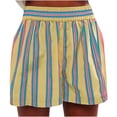 thumbnail image 1 of cfhntfmh Boxer Shorts for Women Summer Striped Casual Pajama Lounge Sleep Shorts with Pockets Beach Bottoms, 1 of 2