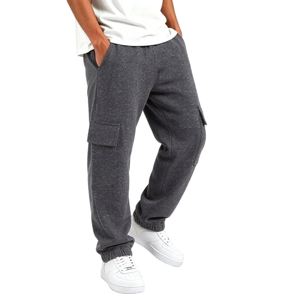cfhntfmh Boys Cargo Sweatpants Baggy Pants with Pockets Wide Leg Casual Athletic Lightweight Joggers for Kids (Dark Gray,3-4Years)