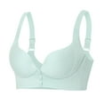 thumbnail image 1 of cfhntfmh Bras for Women Wireless Cute Seamless Front Closure Buttons Bras Convenient Adjustable Strap Plus Size Bras, 1 of 7