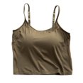 thumbnail image 1 of cfhntfmh Camisole Tops for Women Built in Bra Adjustable Spaghetti Strap Workout Yoga Shirts Tank Tops for Women Workout Sports Padded Cami Yoga Tops, 1 of 4