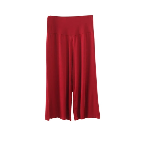 cfhntfmh Capri Pajama Pants for Women Soft Elastic Waist Pj Bottoms Lightweight Sleepwear Lounge Cropped Pants
