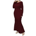 thumbnail image 1 of cfhntfmh Cocktail Dresses for Women Plus Size 3/4 Sleeve Lace Crewneck Midi Dress Elegant Fashion Cutout Evening Gown Dress, 1 of 1