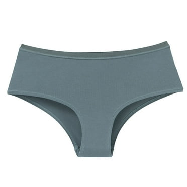 cfhntfmh Cotton Thongs for Women Mid Waisted Seamless Bikini Briefs Soft Breathable Solid Color Thongs Panties