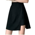 thumbnail image 1 of cfhntfmh Formal Dresses for Women with Shorts Plus Size High Elastic Waist Office Skirts Summer Comfy Side Slit Skorts, 1 of 3