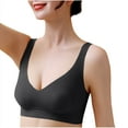 thumbnail image 1 of cfhntfmh Full Coverage Bras for Women Comfort Thin V Neck Wireless Bras Soft Supportive Plus Size Padded Adjustable Strap Bras, 1 of 3