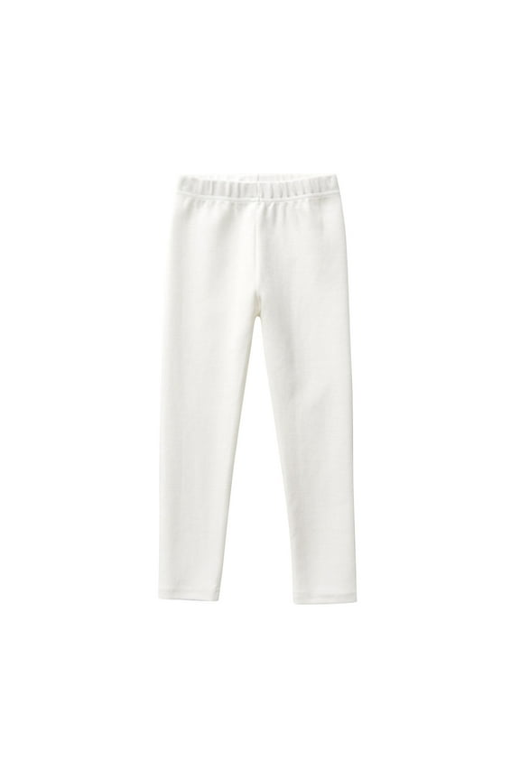 Girl's Pants Winter Warm High Waisted Fleece Lined Stretchy Leggings Children's Thermal Pants Full Length Trousers