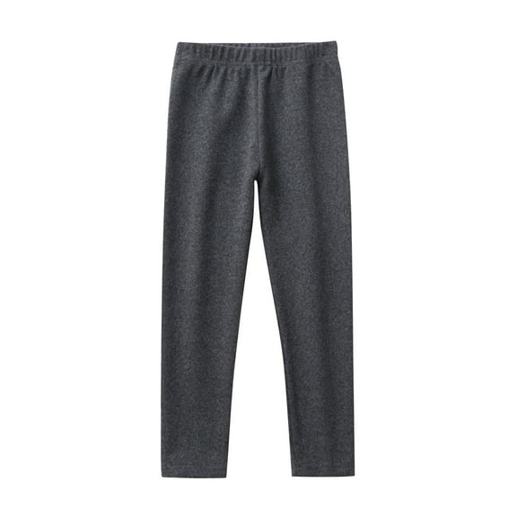 cfhntfmh Girl's Pants Winter Warm High Waisted Fleece Lined Stretchy Leggings Children's Thermal Pants Full Length Trousers