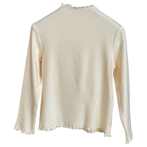cfhntfmh Girls Children's Fall Shirts Fashion Ruffle Hem Mock Neck Long Sleeve Solid Undershirts Soft Stretch Basic Tops