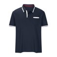 thumbnail image 1 of cfhntfmh Golf Shirts for Men Classic Button Basic Shirt Solid Collared Casual Mens Short Sleeve Shirts, 1 of 4