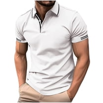 cfhntfmh Golf Shirts for Men Fashion Printed Collared Buttons Muscle Tshirts Casual Stretch Short Sleeve Summer Tops