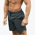 thumbnail image 1 of cfhntfmh Gym Shorts for Men Solid Quick Dry Athletic Shorts Summer Big and Talls Bodybuilding Running Shorts with Pockets, 1 of 5