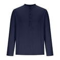 thumbnail image 1 of cfhntfmh Henley Long Sleeve Shirts for Men Spring Fall Fashion Casual Tee Shirt Button Pullover Thermal Undershirts, 1 of 4