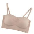 thumbnail image 1 of cfhntfmh High Impact Bras Sport Wirefree Pleated Scoop Neck Everyday Bralettes Comfort Adjustable Strap T-Shirts Bras For Women, 1 of 6
