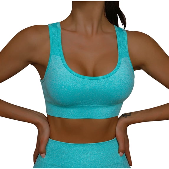 cfhntfmh High Impact Bras for Women Seamless Wirefree Push up Sports Bras High Supports Back Cutout Workout Athletic Bras