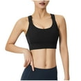 thumbnail image 1 of cfhntfmh High Impact Sports Bras for Women Back Cross Strap Wirefree Bralettes Plus Size Longline Yoga Athletic Bras, 1 of 5