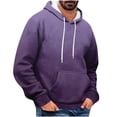 thumbnail image 1 of cfhntfmh Hoodies for Men Trendy Drawstring Sweatshirts Pullover Fall Outfits Fleece Casual Long Sleeve Shirts with Pocket, 1 of 5