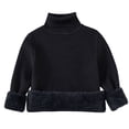 thumbnail image 1 of cfhntfmh Kids Sweater for Boy Girl Sherpa Lined Furry Turtleneck Tops Winter Warm Pullover Sweater Tops Boys Girls Clothes, 1 of 2