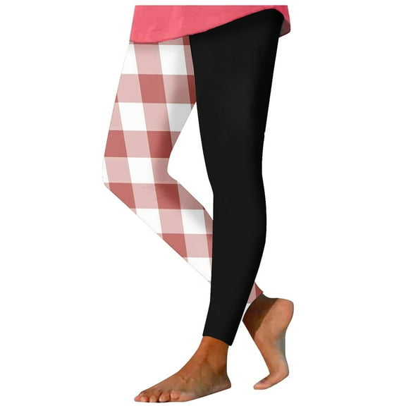 cfhntfmh Leggings for Women Fashion Print Patchwork Elastic Waist Seamless Skinny Pants Fitness Athletic Gym Yoga Leggings