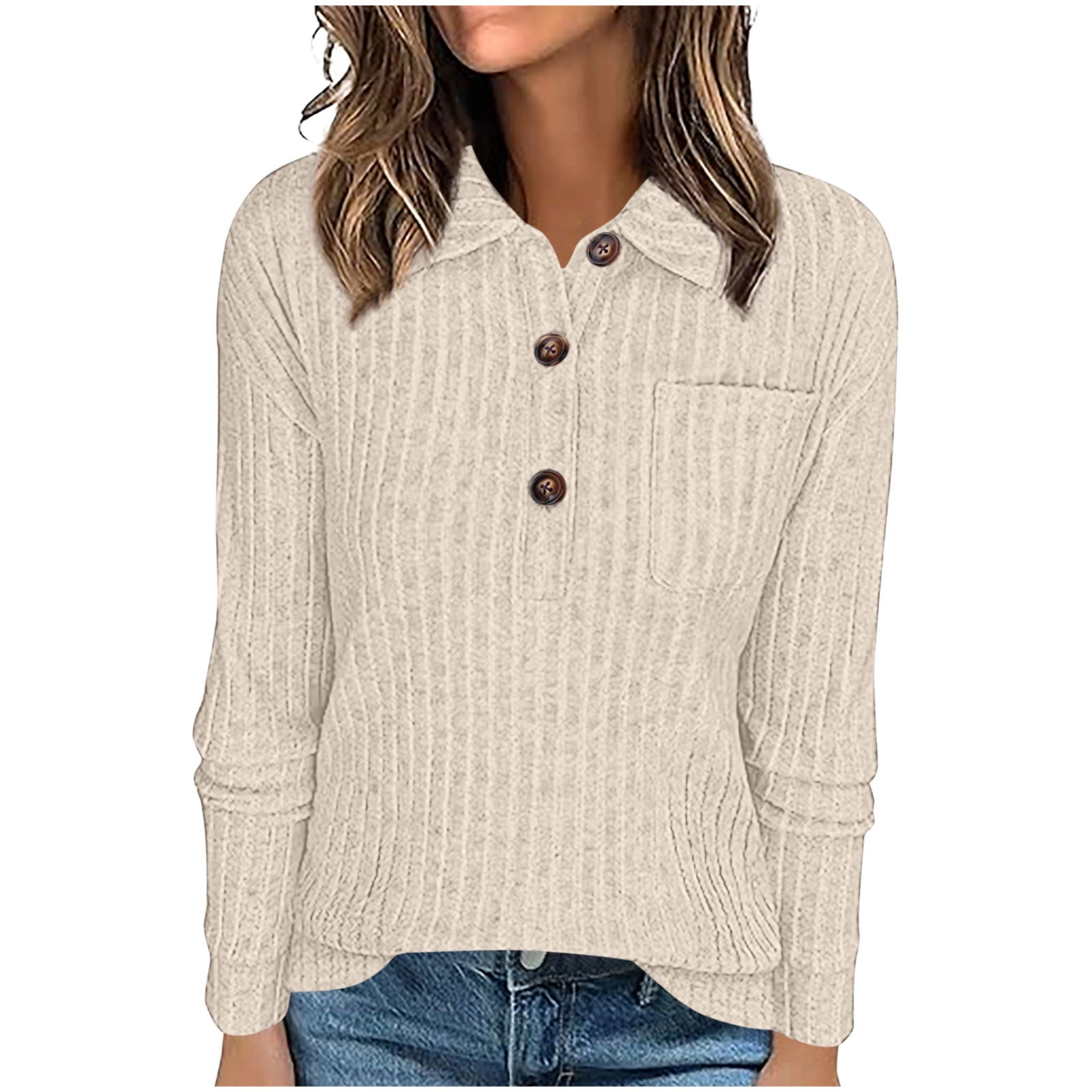 Zeagoo Women's Cropped V-Neck Cardigan – 2025 Fall Button Sweater, Long Sleeve, Loose Knit, Versatile Outwear