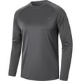 thumbnail image 1 of cfhntfmh Long Sleeve Shirts for Men Quick Dry Athletic Workout T-Shirts Big and Tall for Running Crew Neck Gym Top, 1 of 2