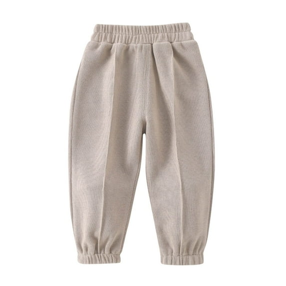 cfhntfmh Lounge Pants for Girls Boys Comfy High Elastic Waisted Joggers Children Warm Cotton Cinch Bottoms Pants