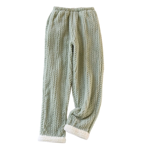cfhntfmh Lounge Pants for Women Fuzzy Comfy Elastic High Waisted Sleep Pants Loose Wide Leg Plush Pajama Bottoms Sleepwear