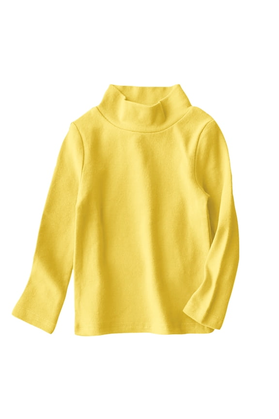 Lounge Shirts for Children's Long Sleeve High Neck Warm Undershirts Fall Soft Stretch Solid Color Basic Tops