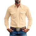 thumbnail image 1 of cfhntfmh Men's Big and Tall Casual Dress Shirts Solid Color Long Sleeve Button down Shirt Regular Fit Formal Shirts, 1 of 7