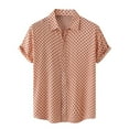 thumbnail image 1 of cfhntfmh Men's Button down Shirts Polka Dots Short Sleeve Lapel Tops Summer Bigh and Talls Casual Beach Shirts, 1 of 8