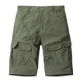thumbnail image 1 of cfhntfmh Men's Cargo Shorts Big and Tall Solid Color Summer Casual Work Shorts for Outdoor Stretch Golf Shorts, 1 of 7
