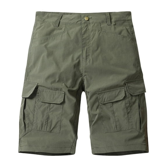 cfhntfmh Men's Cargo Shorts Big and Tall Solid Color Summer Casual Work Shorts for Outdoor Stretch Golf Shorts