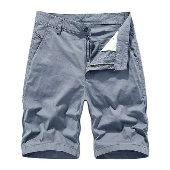 cfhntfmh Men's Cargo Shorts Knee Length Mens Running Shorts with Pockets High Waist Outdoor Solid Color Hiking Shorts