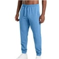 thumbnail image 1 of cfhntfmh Men's Casual Joggers Solid Straight Leg Sweatpants Workout Athletic Pants with Pockets Drawstring Gym Running Pants（Light Blue,Large), 1 of 7