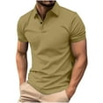 thumbnail image 1 of cfhntfmh Men's Casual Shirts Short Sleeve Cotton Golf Shirt Soft Collared Buttons T-Shirt Lightweight Solid Color Work Shirts, 1 of 6