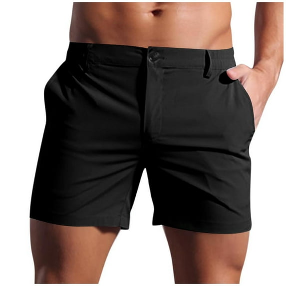 cfhntfmh Men's Casual Shorts Solid Color Lightweight Outdoor Summer Beach Shorts with Pockets Fashion Vacation Shorts