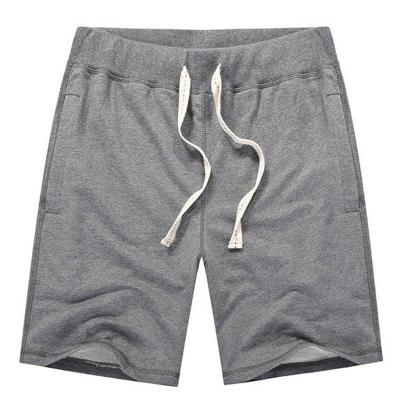 cfhntfmh Men's Casual Shorts Stretchy Cotton Elastic Waist Drawstring Shorts Lightweight Summer Beach Vacation Shorts