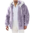 thumbnail image 1 of cfhntfmh Men's Fuzzy Hoodie Full Zip Pullover Sweatshirt Fleece Outwear Big and Tall Fluffy Hoodie Coat with Pockets, 1 of 6