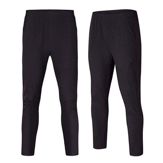cfhntfmh Men's High Waisted Joggers Lightweight Quick Dry Athletic Pants Stretchy Exercise Running Jogging Cargo Trouser(Black,Medium)