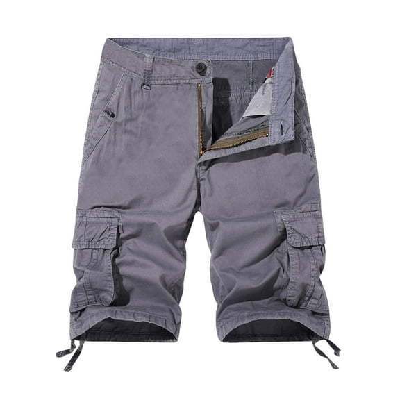 cfhntfmh Men's Hiking Cargo Shorts with Multi Pocket Knee Length Outdoor Camping Shorts for Men Casual Work Shorts