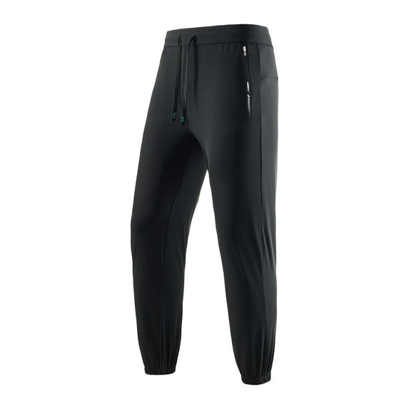 cfhntfmh Men's Jogger with Zipper Pockets Slim Fit Athletic Pants for Workout Lightweight Running Outdoor Joggers for Men