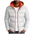 thumbnail image 1 of cfhntfmh Men's Lightweight Puffer Jacket with Pocket Winter Warm Jackets Full Zip Outwear Coat for Casual Hiking, 1 of 5